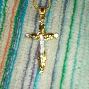 18-in stamped gold filled religious pendant necklace